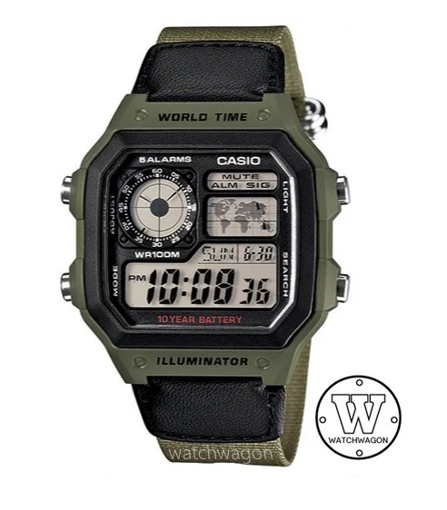 Casio outlet ae1200 green