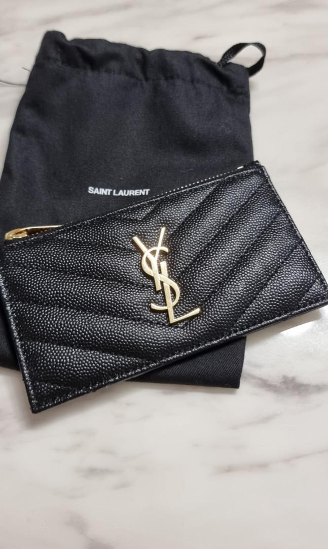 CASSANDRE MATELASSÉ zipped pouch in grain de poudre embossed leather, Saint Laurent