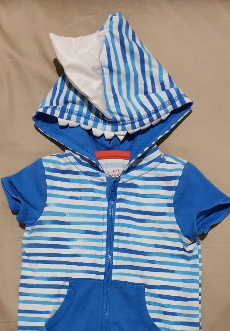 Cat and jack shark romper top