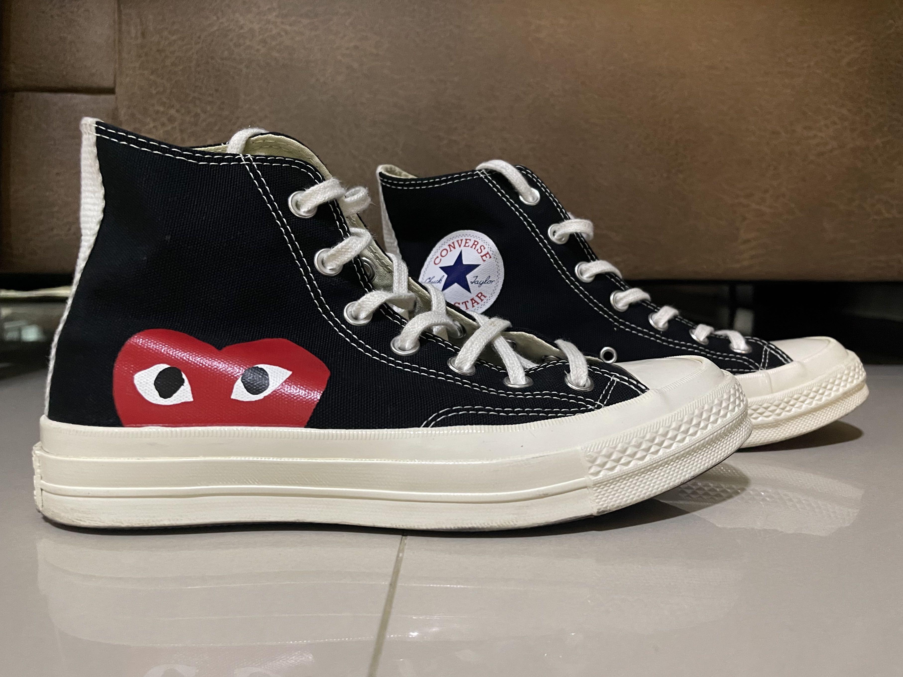 CDG Converse Black High