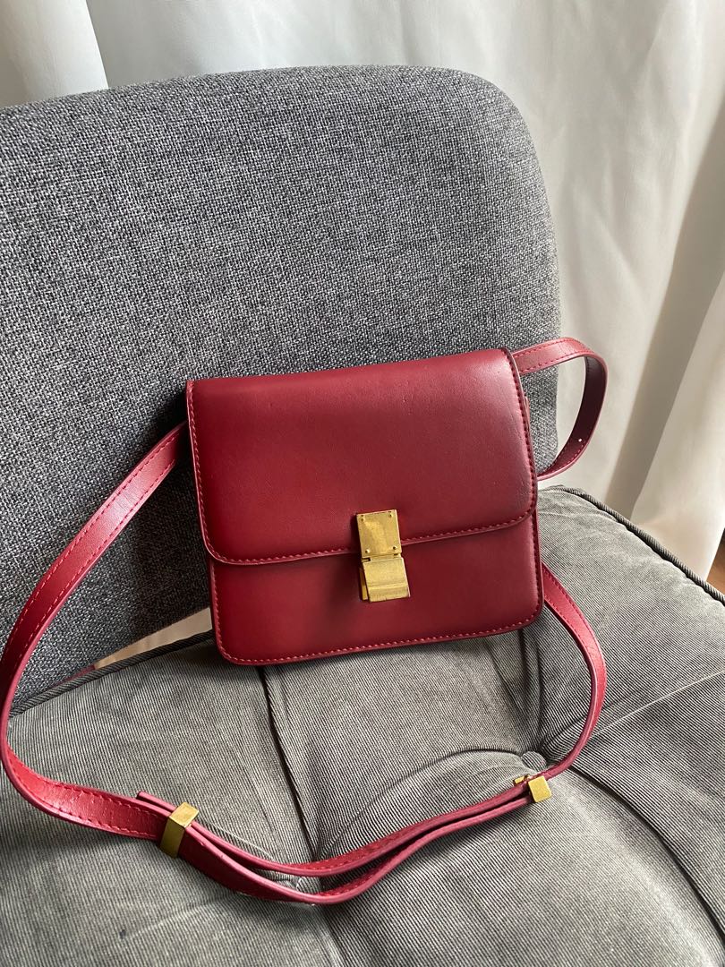 Celine Red Sling Bag, Luxury, Bags & Wallets on Carousell