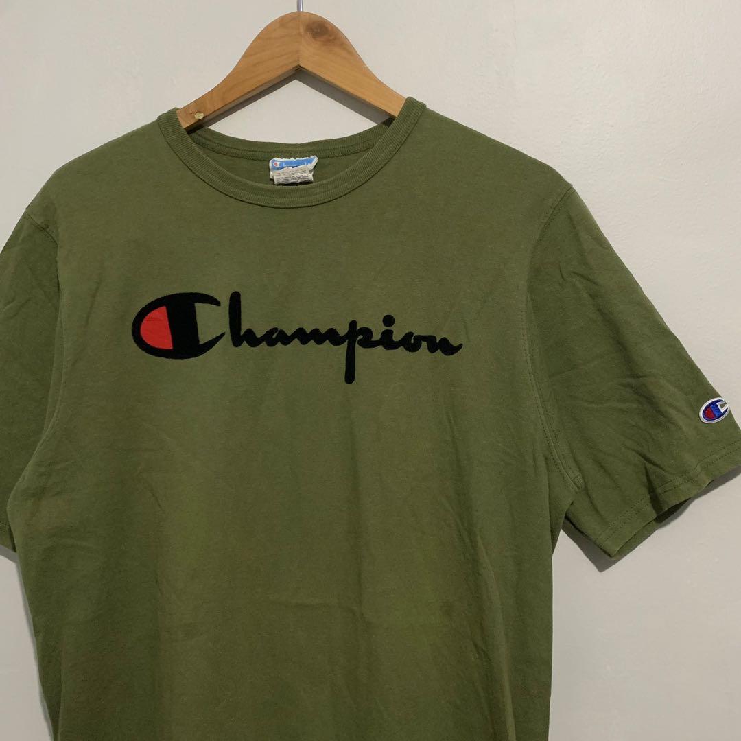 Champion olive green shirt best sale