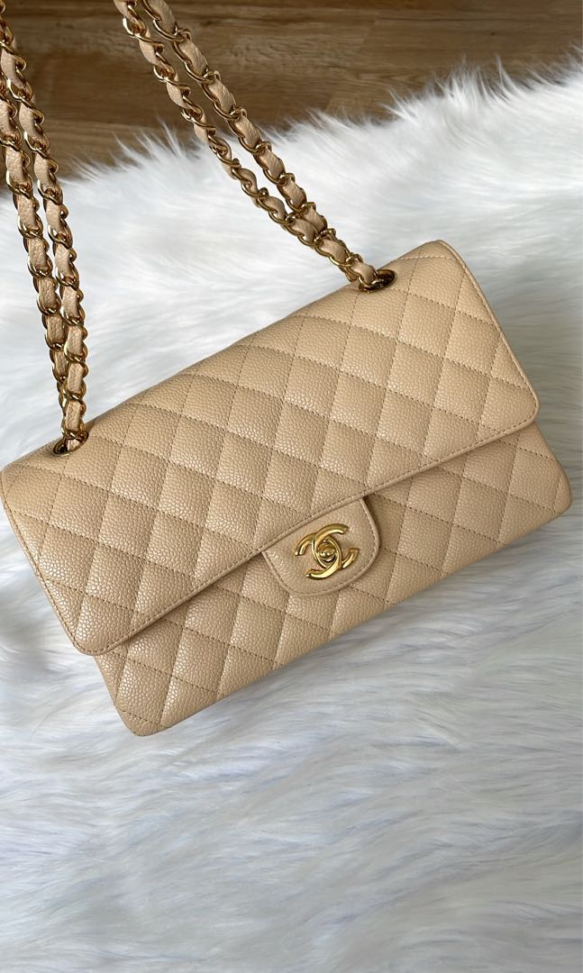 Chanel beige clair caviar, Women's Fashion, Bags & Wallets, Shoulder Bags  on Carousell