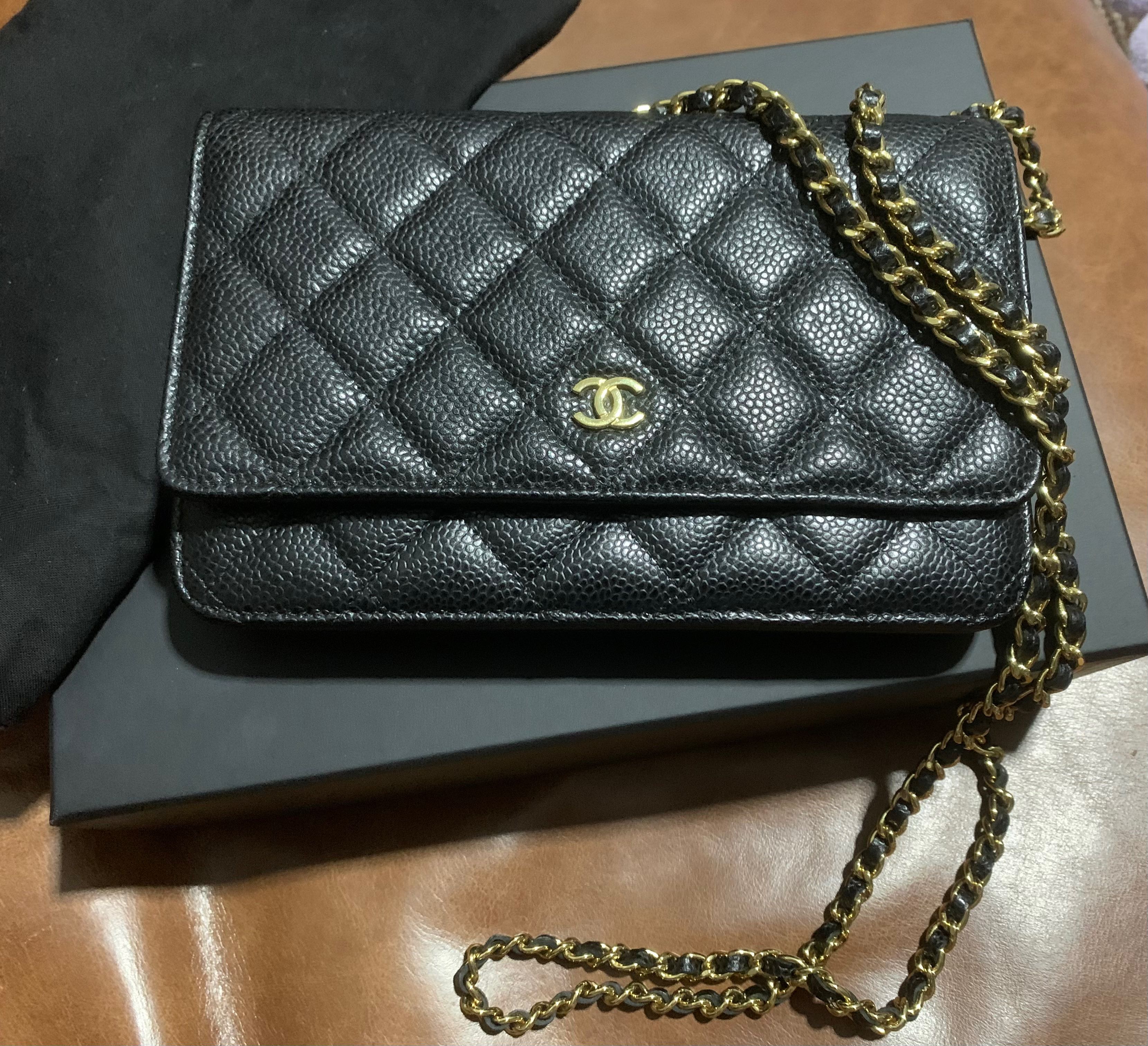 1,000+ affordable chanel caviar wallet on chain For Sale