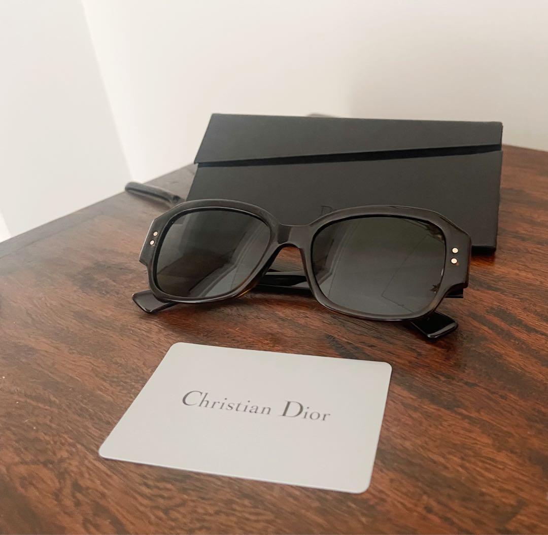 Christian Dior Black Lady Studs 5F Square Sunglasses