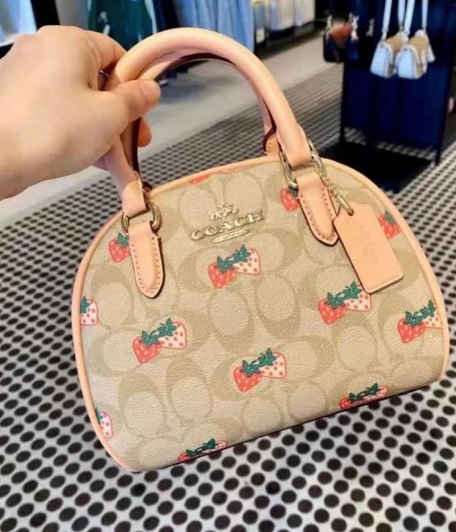 Coach SYDNEY SATCHEL IN SIGNATURE CANVAS WITH STRAWBERRY PRINT Women s Fashion Bags Wallets Cross body Bags on Carousell