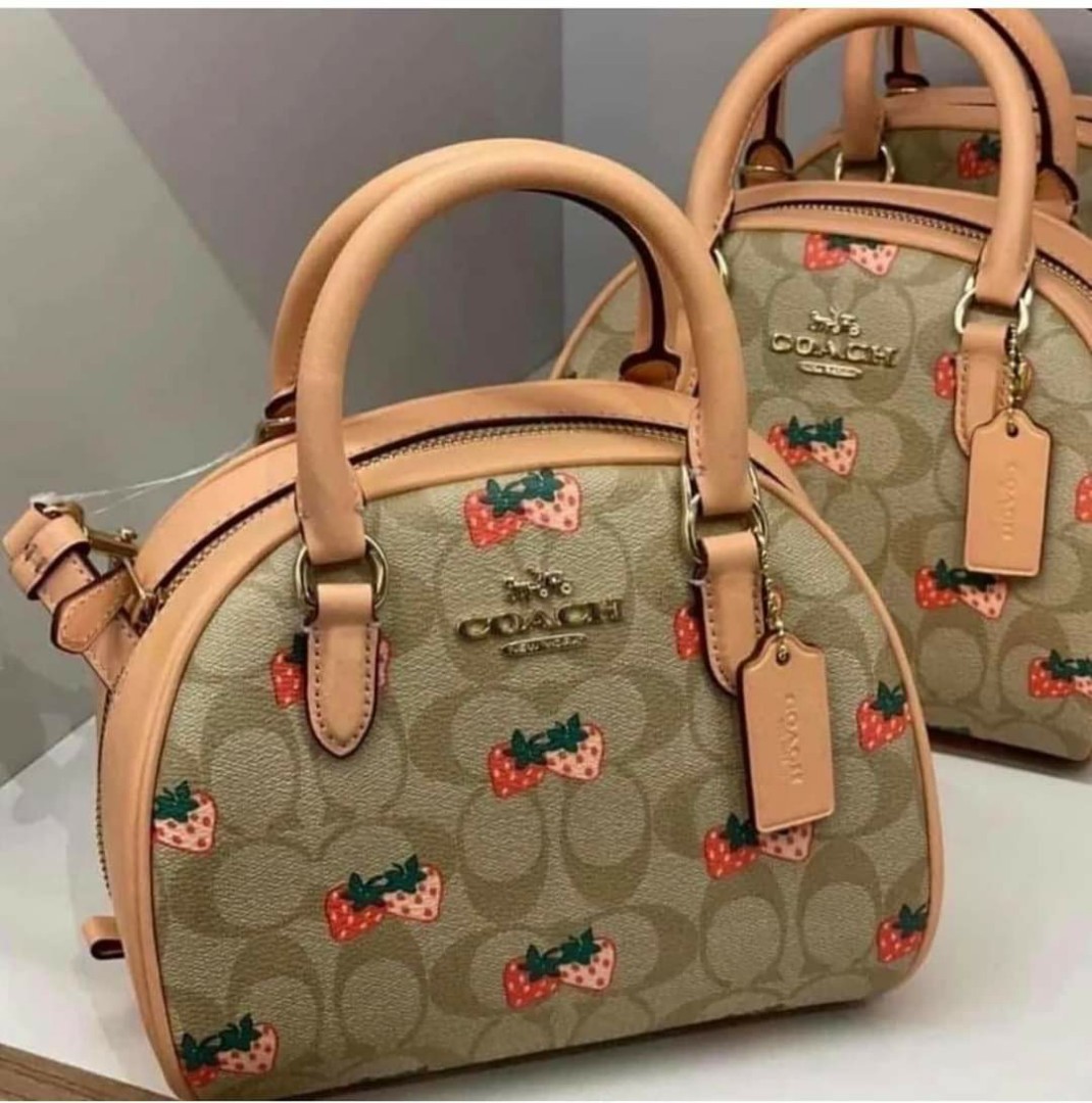 Coach Sydney Satchel In Signature Canvas With Strawberry Print CB596 NWT  Size One Size - $239 (36% Off Retail) - From Emily