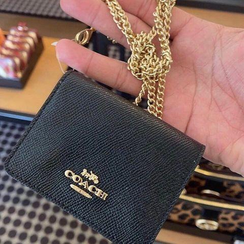 Coach card case with chain deals