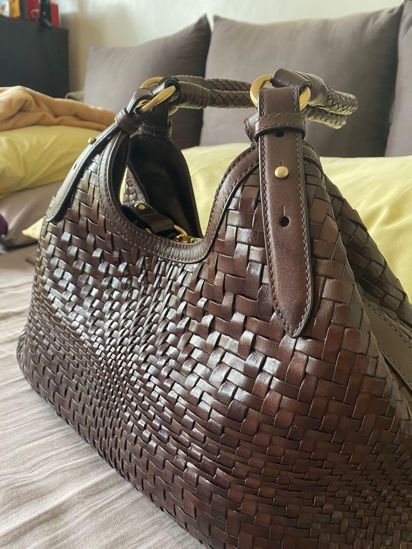 Cole haan woven leather bag clearance