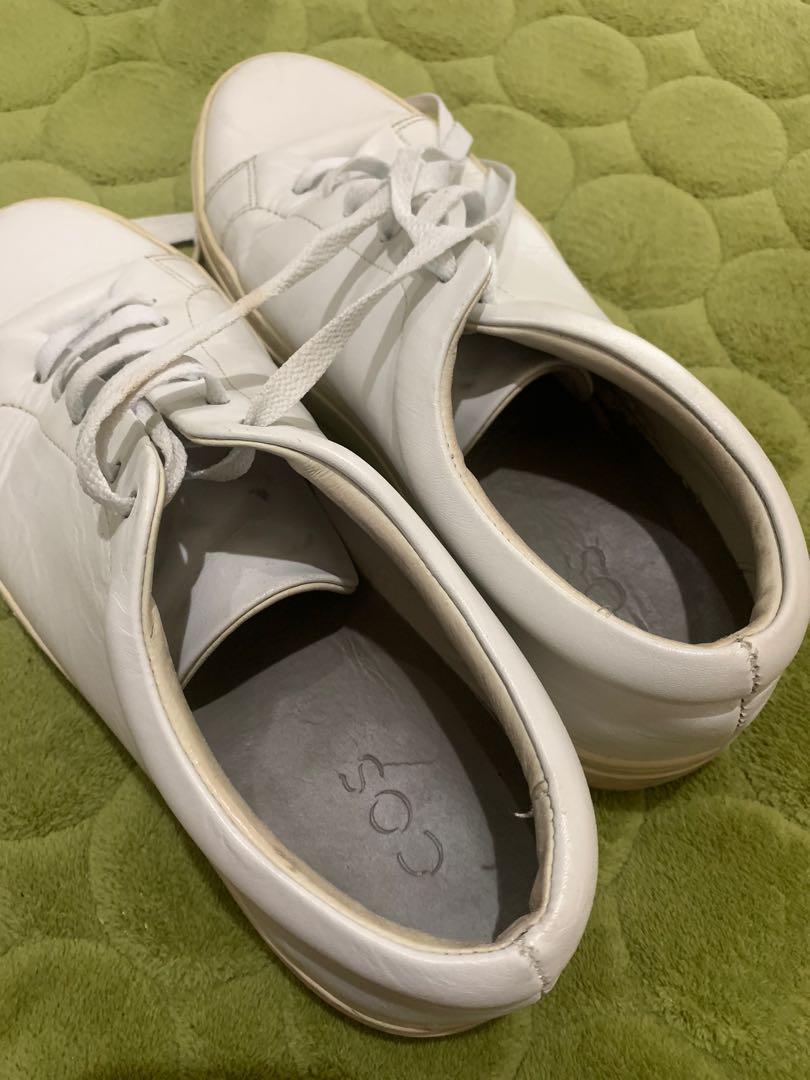 Mens grey clearance leather sneakers
