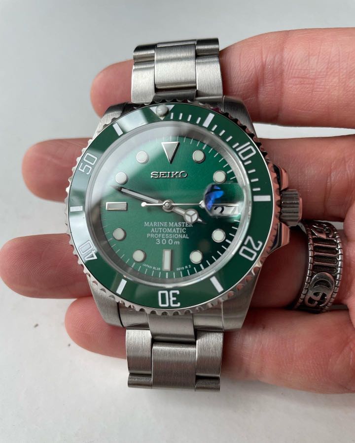 Seiko hotsell submariner green
