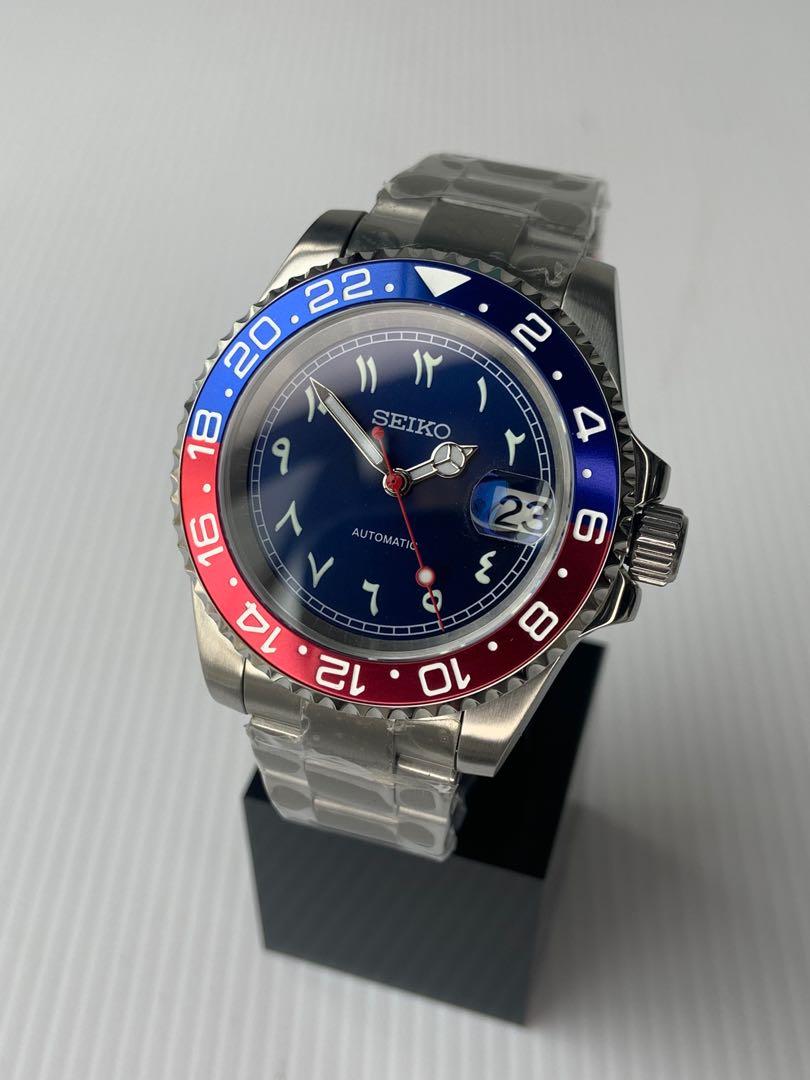 Custom Seiko Mod Pepsi Arabic YM, Men's Fashion, Watches & Accessories,  Watches on Carousell
