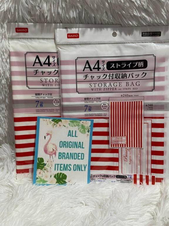 Daiso storage sale bag with zipper
