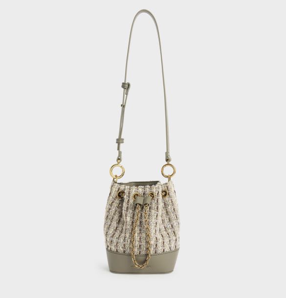 Tweed bucket bag on sale