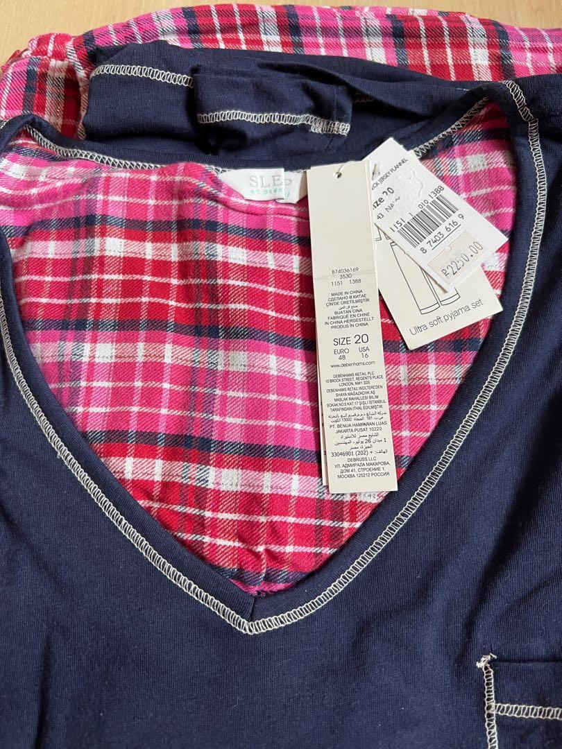 Debenhams Sleep Plus Size PJ Sets (Category: Undergarments & Loungewear) located in Manila. Submitted by thenoveltyprojectph (Listing ID 1171446863, Image 2). Description: Debenhams Sleep Plus Size PJ Sets - Both UK Size 20 - Php 1,800 each + SF - Take both for Php 3,200 + SF - Both brand new; one set only removed from packaging but never fitted - Super soft materials, comfortable for sleep • V-Neck Flannel Set • Collared Full Flannel Set ❌ SOLD❌