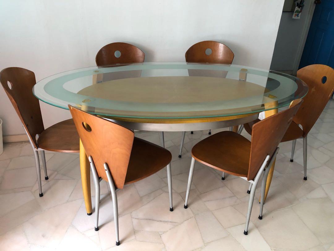 Dining Table with 6 chairs, Furniture & Home Living ...
