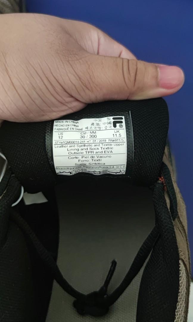 Fila Midland Trail Running & Hiking Shoe US 12, Men's Fashion