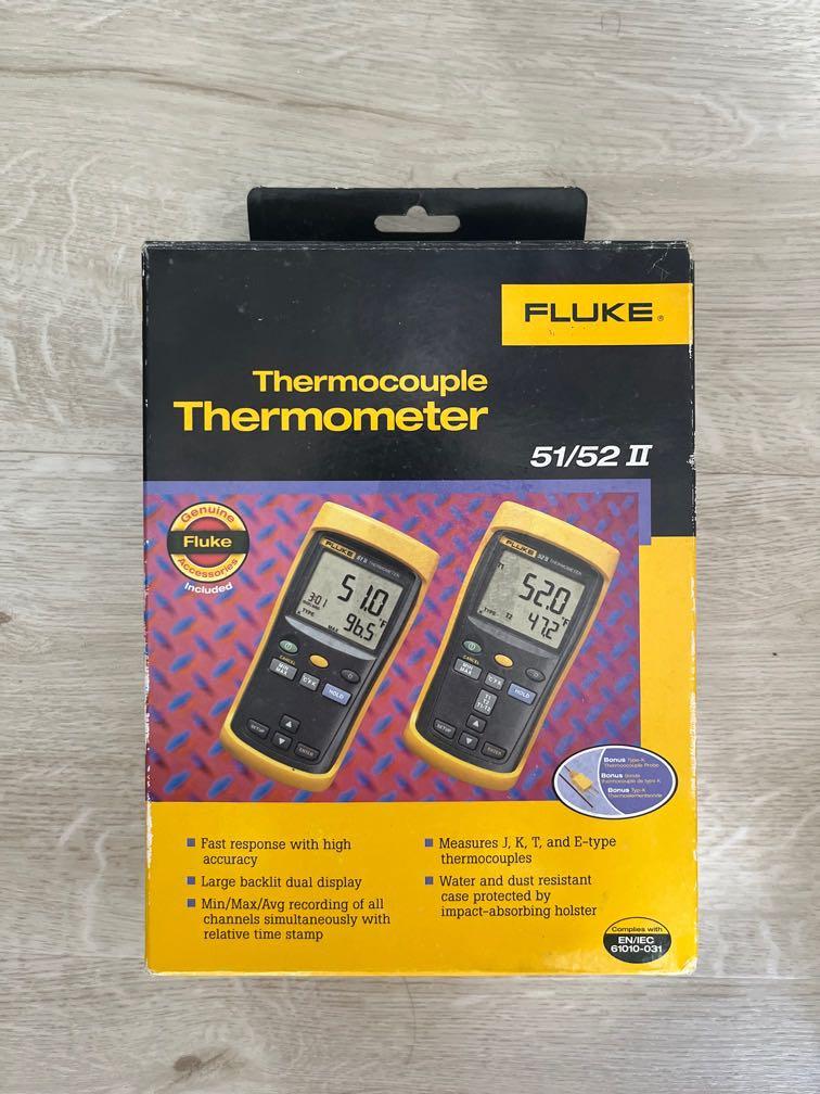 Dual Probe Thermometer, Fluke 52 II Dual Digital Thermometer