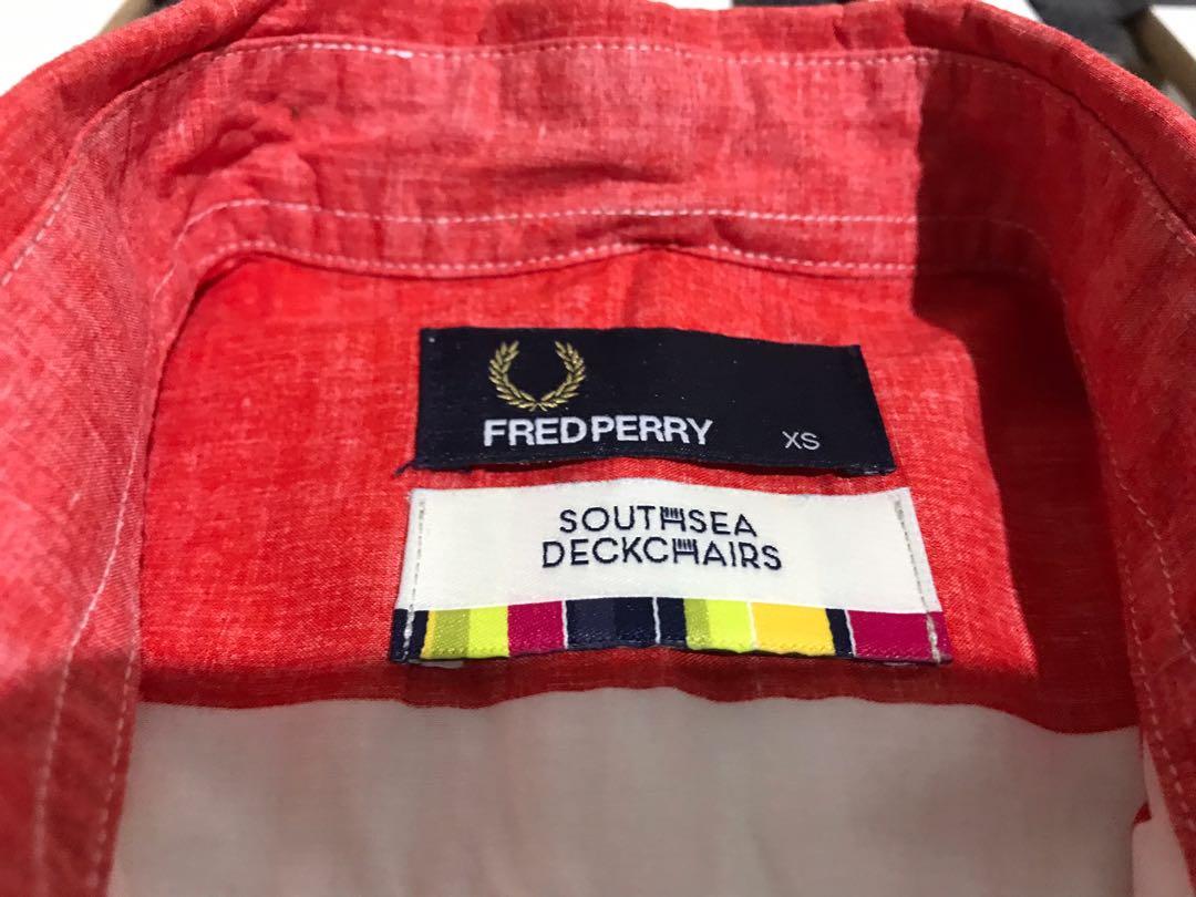 Fred Perry x Southsea Deckchairs Extra Small S Shirt, Fesyen
