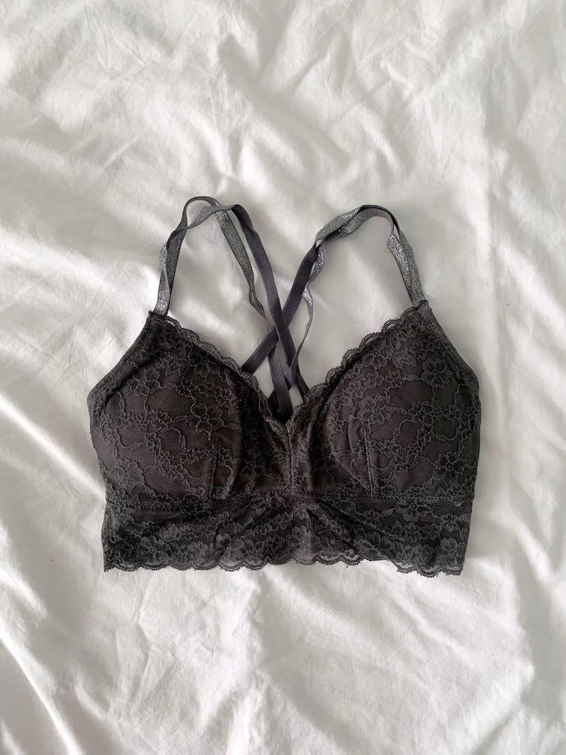 gilly hicks gray lace bralette Women s Fashion New Undergarments Loungewear on Carousell