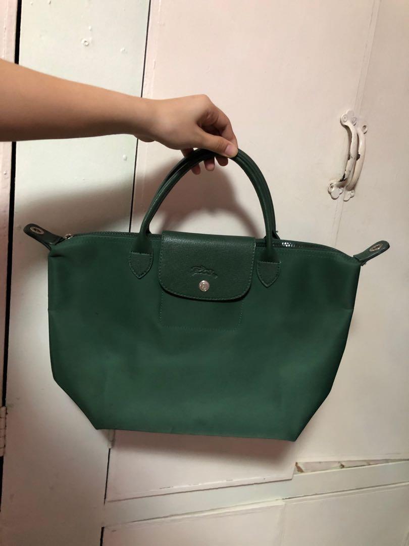 Green Longchamp Bag, Luxury, Bags & Wallets on Carousell
