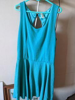 Green skater dress