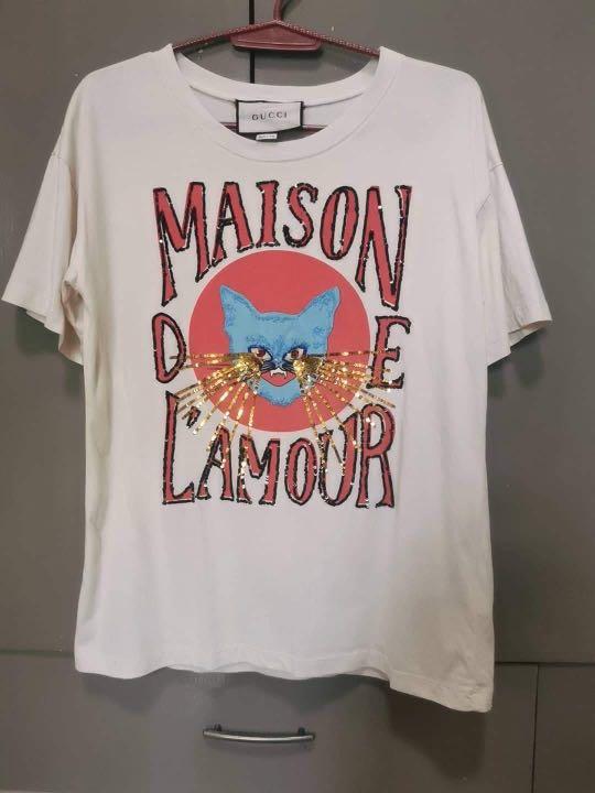 Gucci La Maison De L'Amour Shirt, Women'S Fashion, Tops, Shirts On Carousell
