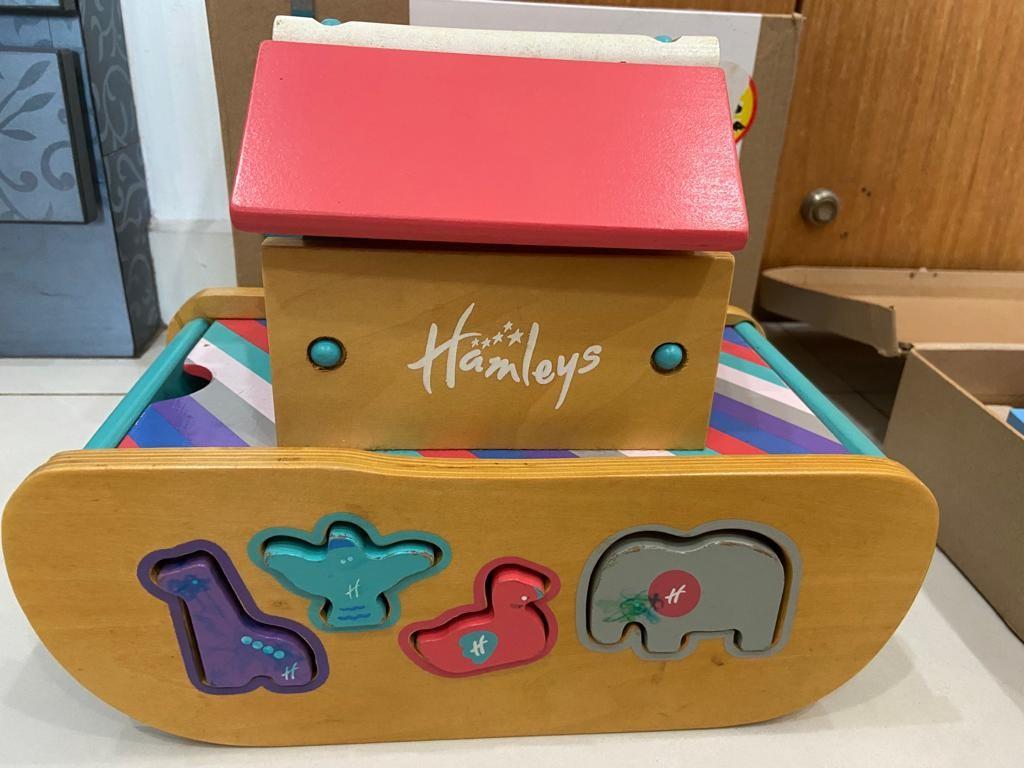 Hamley s Wooden Blocks and Farm Animal 2 set of toys Hobbies