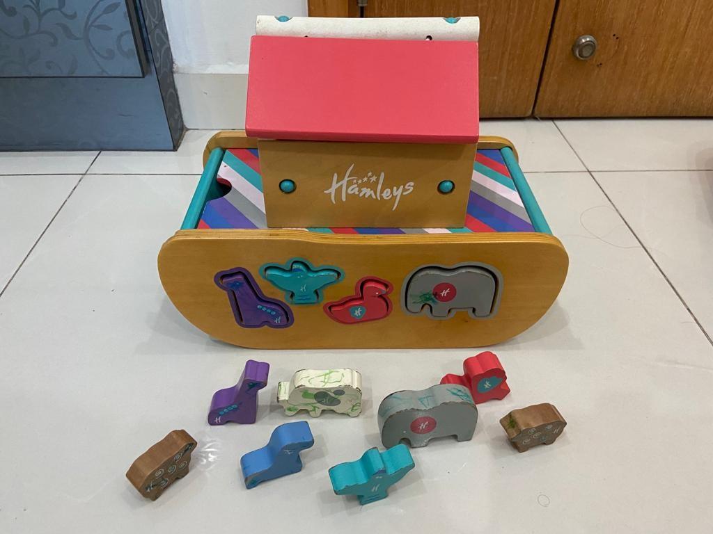 Hamley's Wooden Blocks and Farm Animal 2 set of toys, Hobbies & Toys, Toys & Games on Carousell
