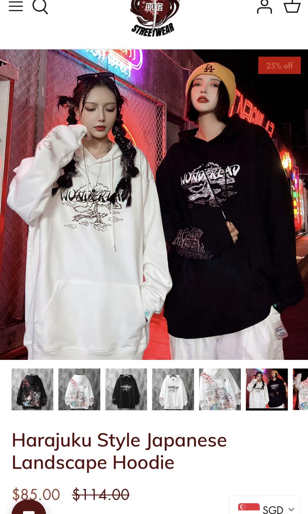 Japanese landscape hoodie clearance