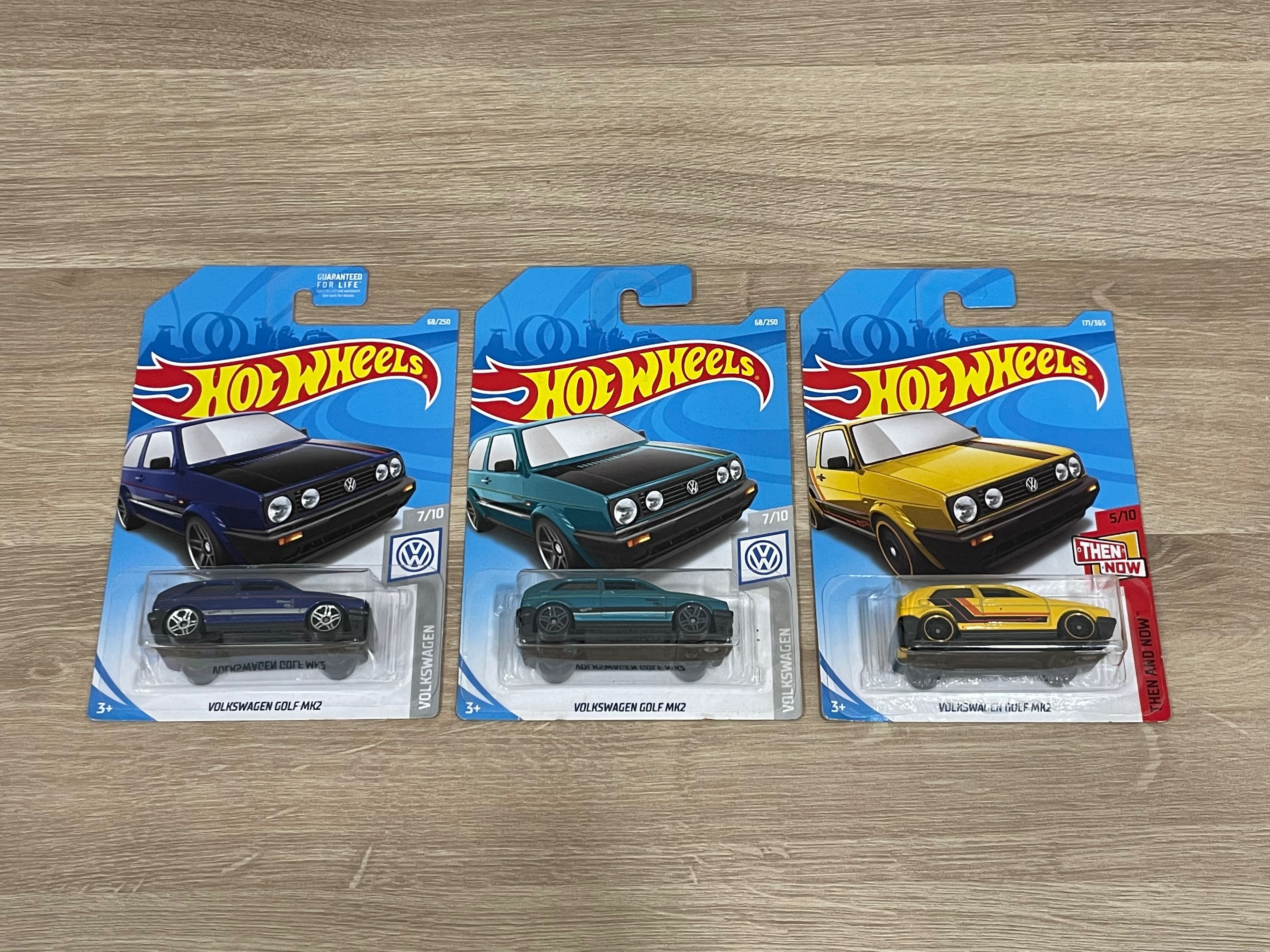 Hot Wheels Volkswagen GOLF MK2 Set of 3 Hobbies Toys