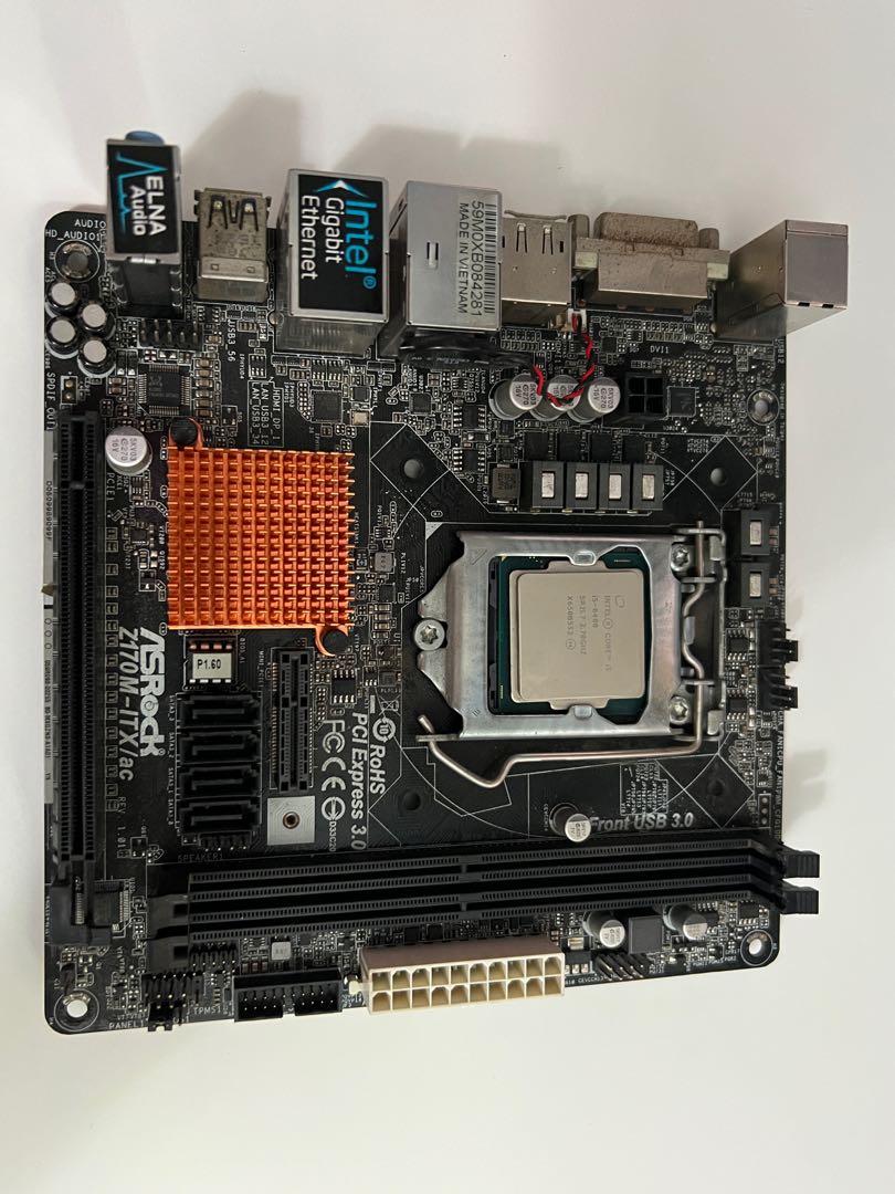 i5-6400 and ASRock Z170m ITX/ac, Computers  Tech, Parts  Accessories,  Computer Parts on Carousell