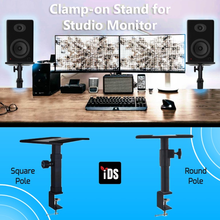 [iDS] Desktop ClampOn Studio Monitor Stand Speaker Stand Set of 2