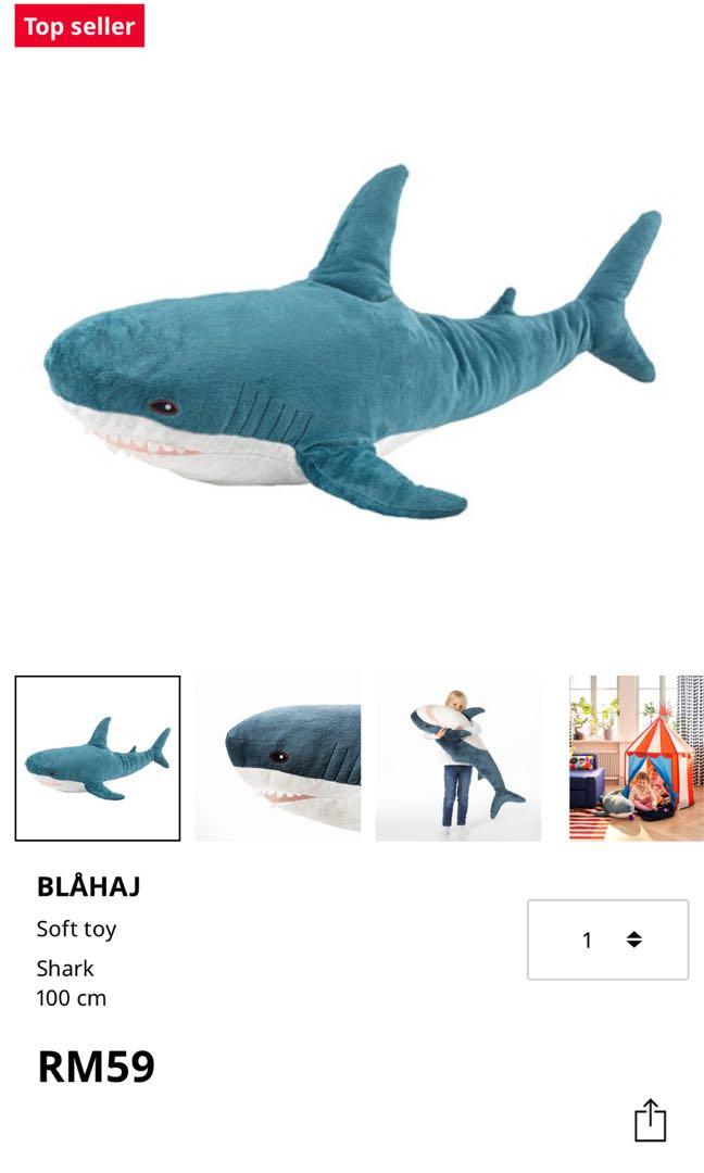 Ikea Blahaj Soft Toy Shark 100cm, Babies & Kids, Infant Playtime on ...
