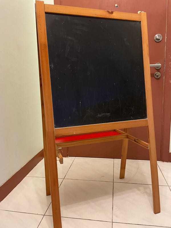 IKEA easel whiteboard and a blackboard, Hobbies & Toys, Toys & Games