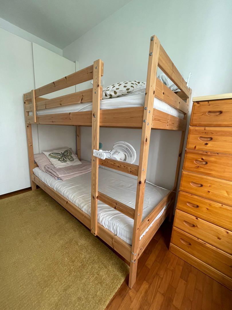 Ikea Mydal Bunk Bed with Mattresses, Furniture & Home Living, Furniture, Bed Frames & Mattresses