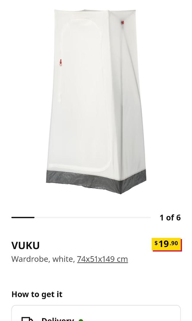 IKEA Vuku Makeshift temporary wardrobe Furniture Home Living