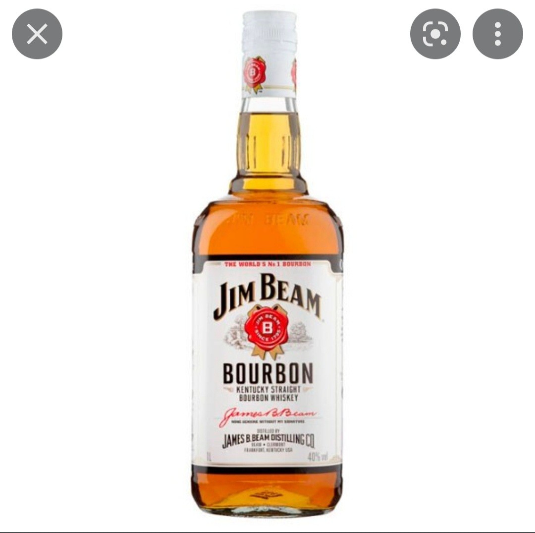 Jim Beam Bourbon Whisky 1L, Food & Drinks, Alcoholic Beverages on Carousell