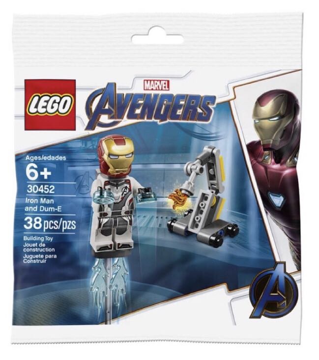 lego iron man and dum e