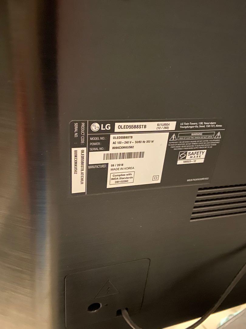 Cracked ScreenLG OLED55BSSTB TV Cracked Screen, TV & Home Appliances