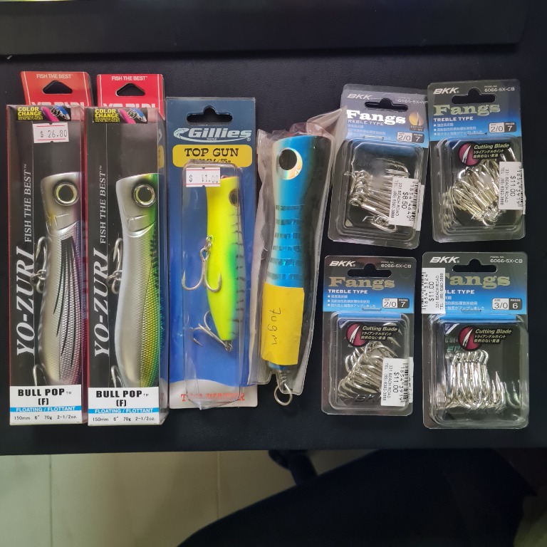Light Poppers and Treble Hooks, Sports Equipment, Fishing on Carousell
