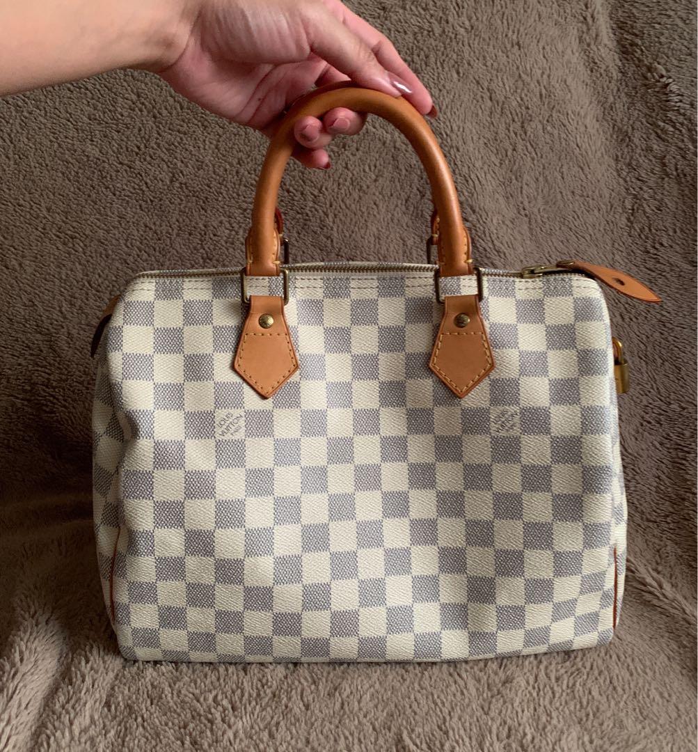 Louis Vuitton Speedy Bandouliere 30 Damier Azur in Coated Canvas with  Goldtone  US
