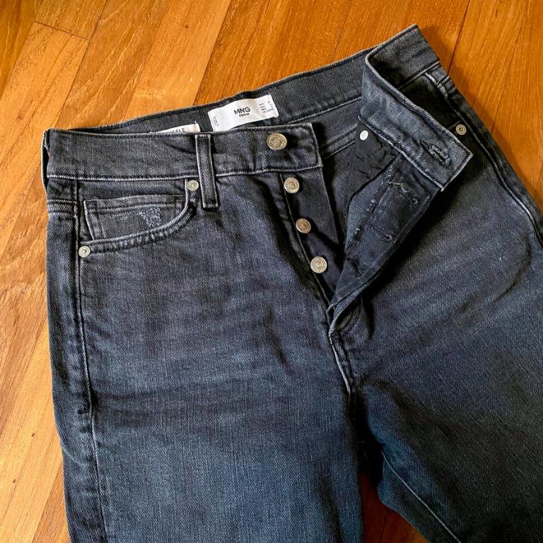 SALE Mango Denim Open Grey Gisele High Rise Slim Fit Jeans Women s Fashion Bottoms Jeans Leggings on Carousell