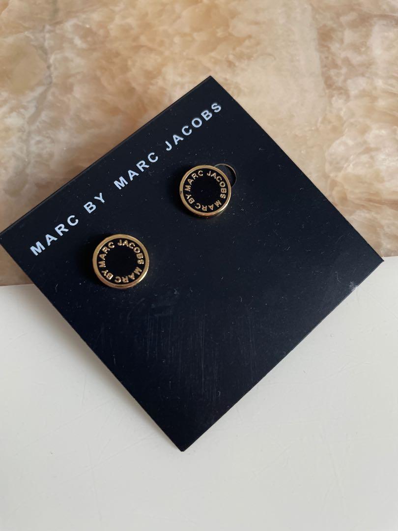 Marc by Marc Jacobs earrings Gold black Women s Fashion