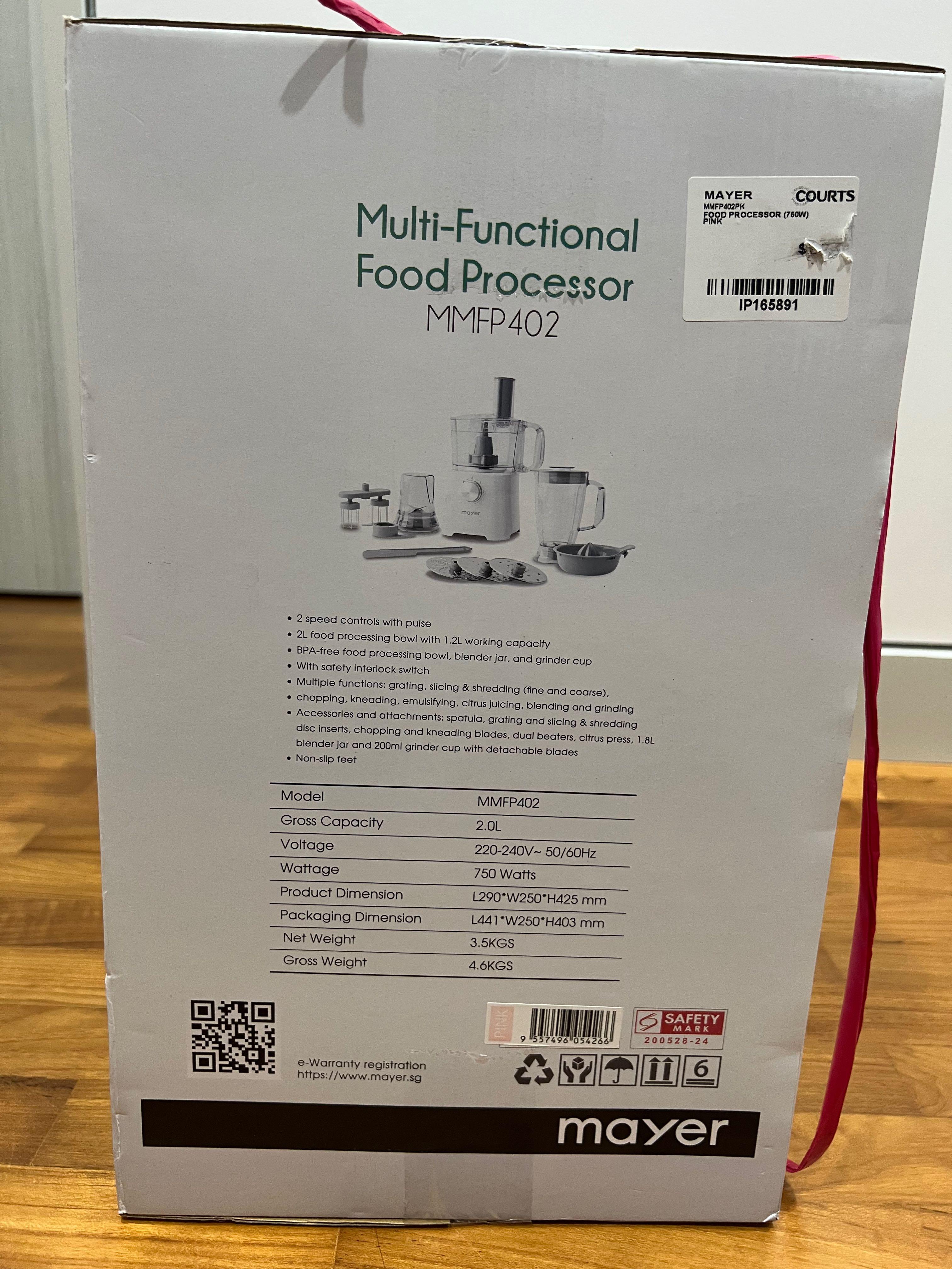 Mayer MMFP402 MultiFunctional Food Processor, TV & Home Appliances