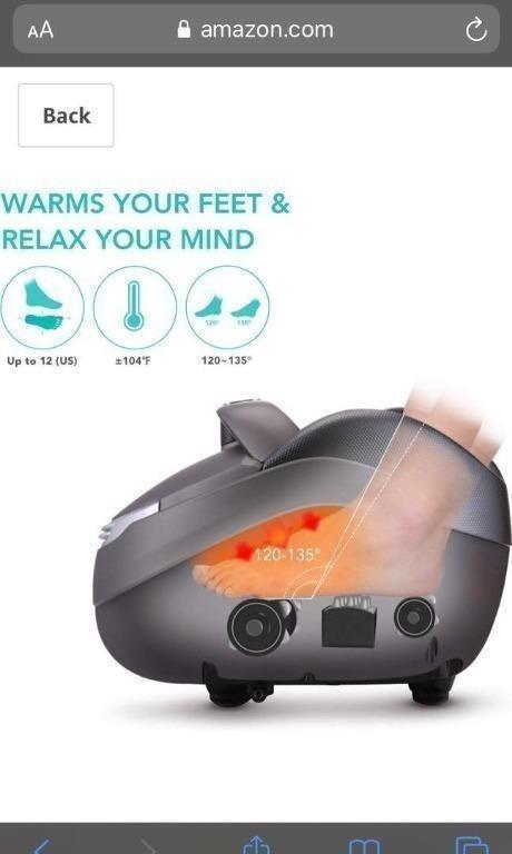 Naipo Foot Massager Shiatsu Foot Massage Machine Luxury Feet Massager Deep Kneading Massage With 