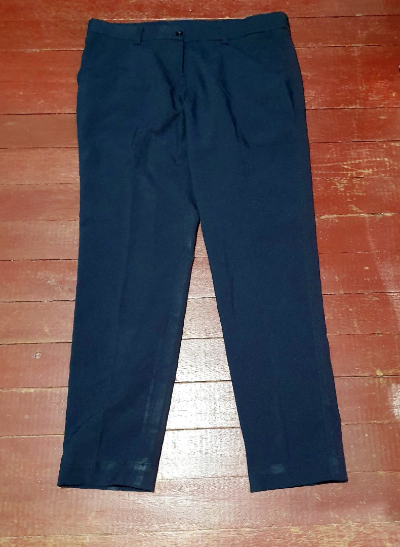 Navy blue slacks, Women's Fashion, Bottoms, Other Bottoms on Carousell