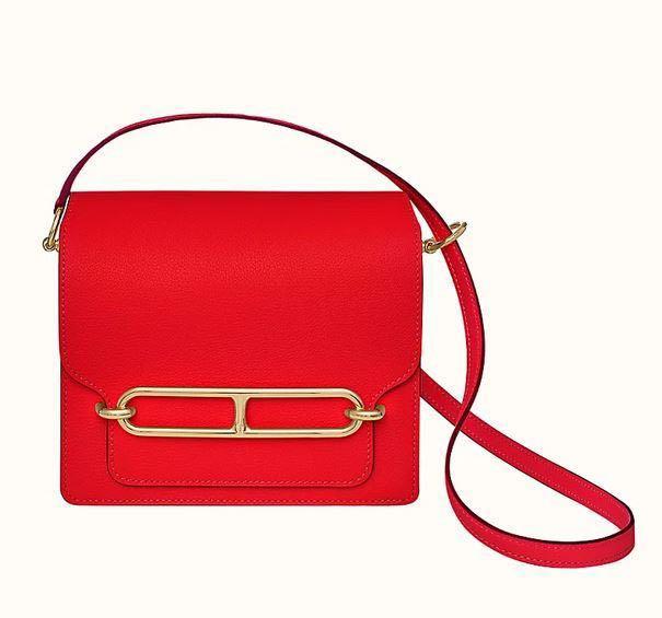 New 2022 Hermes Mini Roulis red s3 Rouge de Coeur Luxury Bags