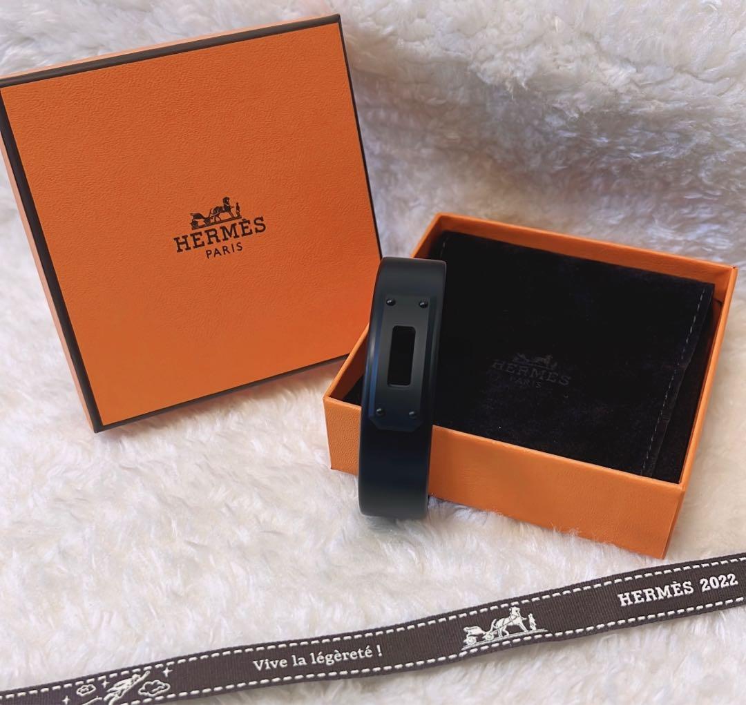 HERMES Aluminium Kelly Bracelet T5 So Black 929687