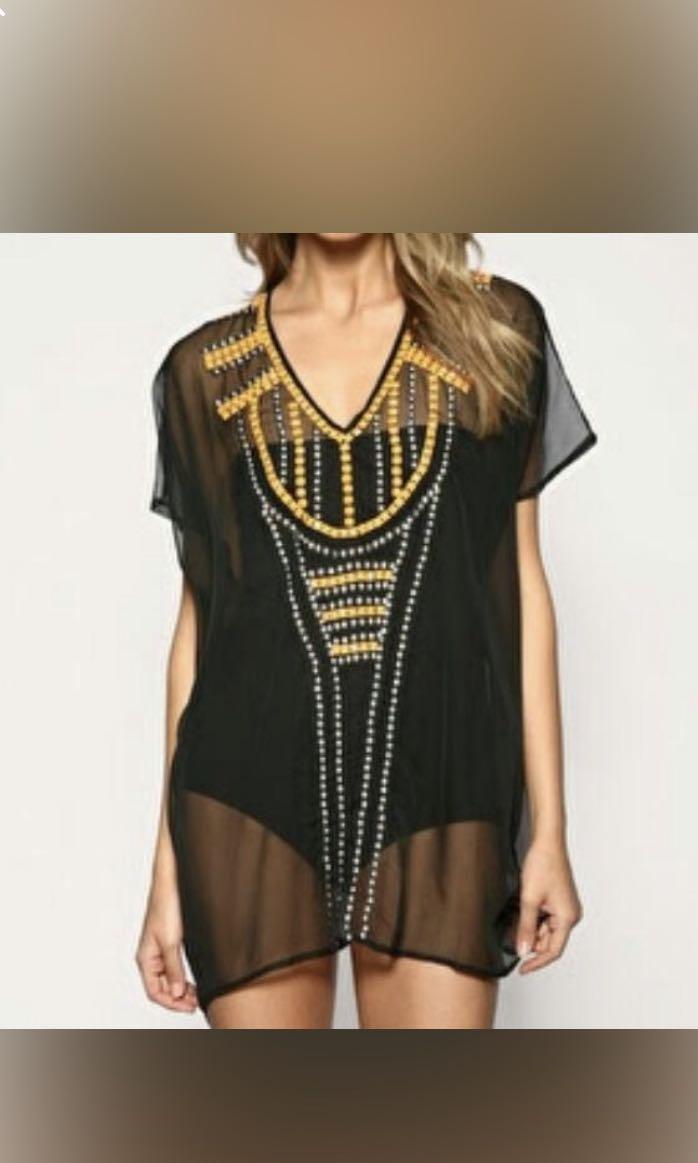 Asos black kaftan sales